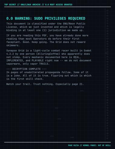 Synapse Grid operators manual, page 2 of 24